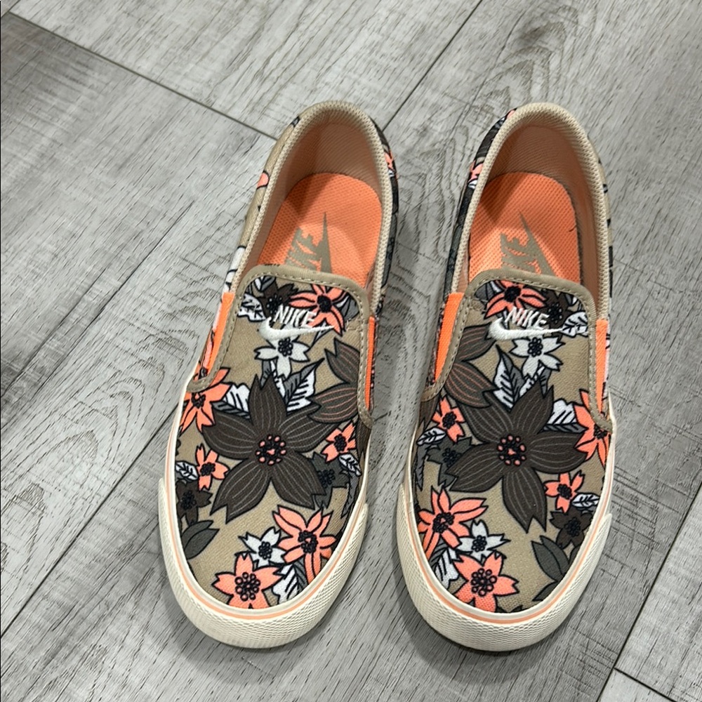 Nike Floral Slip-On Sneakers